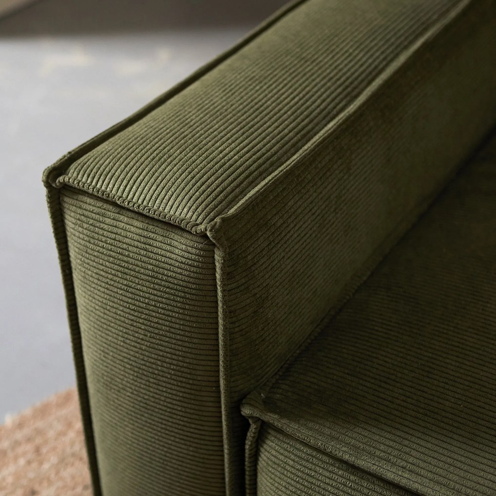 Groene Slaapbank Chaise Longue Rechts