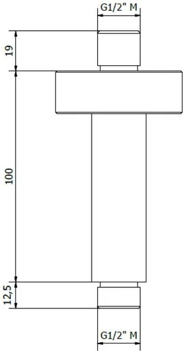 Plieger Roma plafondarm 10cm zwart mat