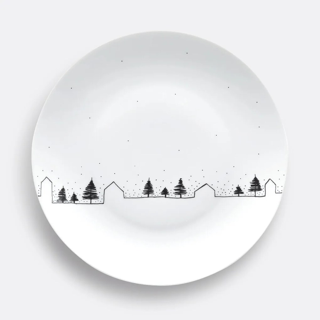 Set van 4 platte borden, Miwin