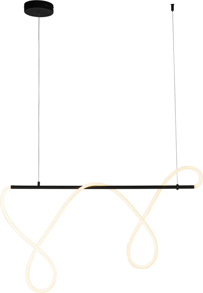 Design hanglamp zwart incl. LED 3-staps dimbaar - Danisha