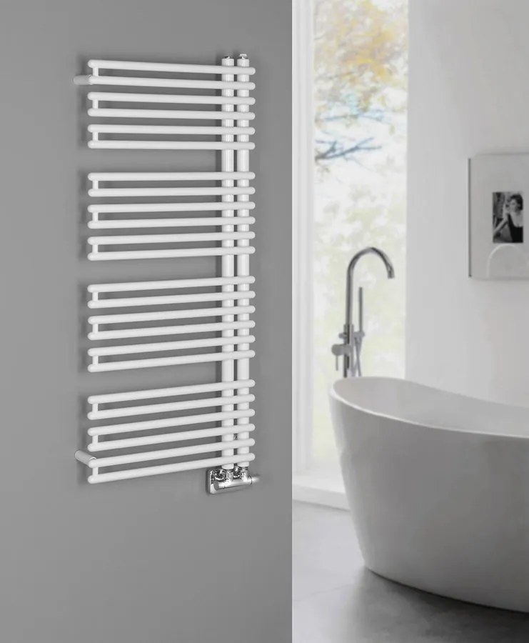 Aqualine Tubini handdoekradiator 50x113cm 529W wit