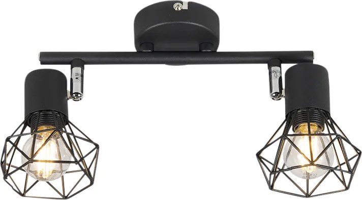 Smart spot zwart draai- en kantelbaar incl. 2 Wifi P45 - Mosh