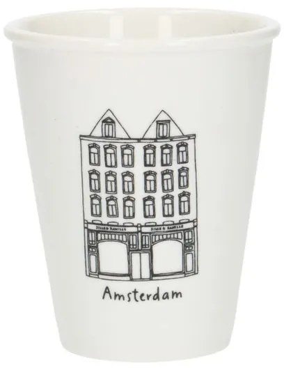 Gevel mok, Amsterdam Bilderdijk, porselein, 200 ml