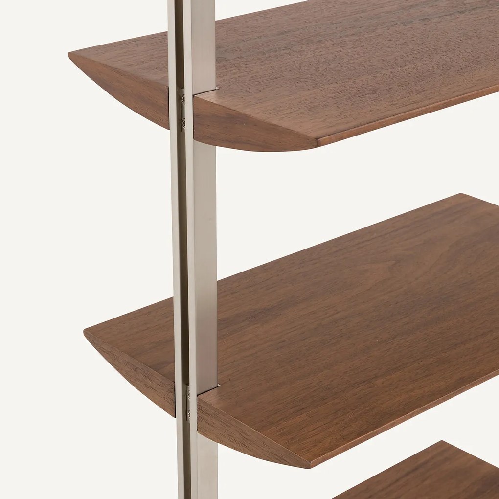 Boekenrek in notenhout L55 cm, Livel