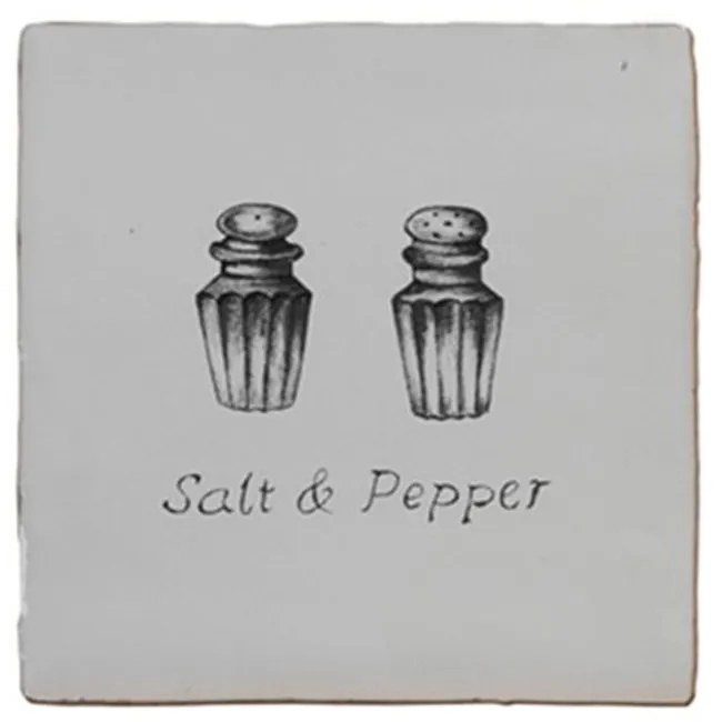 Terre d'Azur Malaga wandtegel met decor zout & peper 13x13cm beige