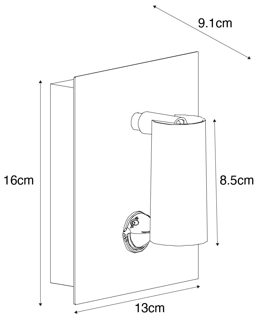 Buiten wandlamp wit incl. LED IP54 bewegingssensor - Simon