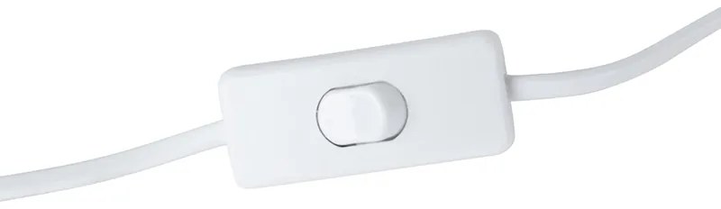 Retro tafellamp wit met brons 38cm - Milou