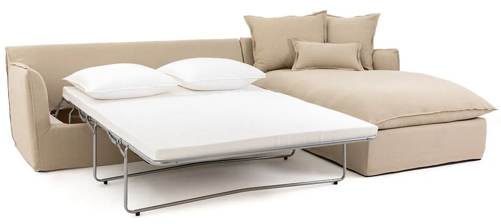 Slaapbank, 4 zits, Comfort Bultex®, afneembare hoezen, linnen, ODNA