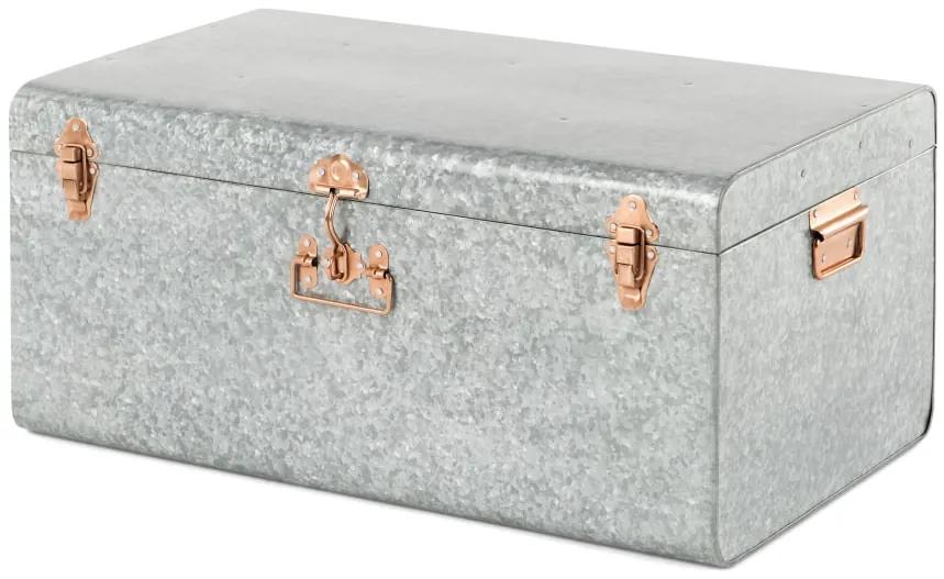 Pandora grote gegalvaniseerde metalen koffer, zilver