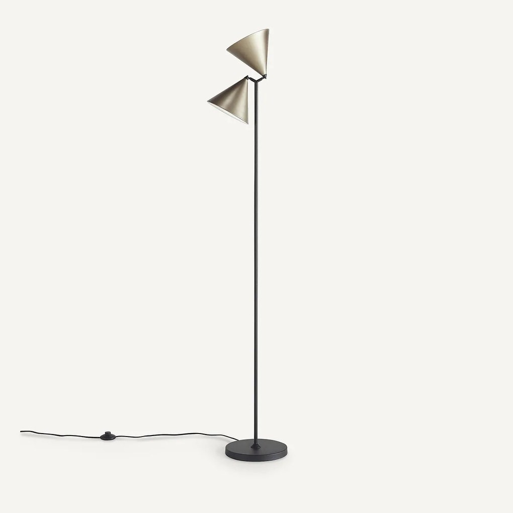 Staande leeslamp in ijzer metaal, Moke