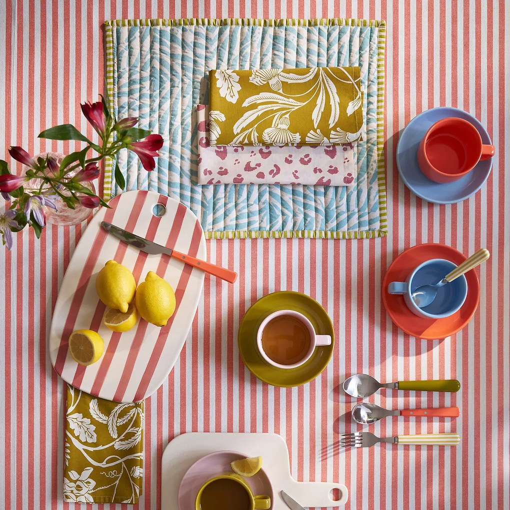 Set van 2 omkeerbare placemats, katoen voile, LEAN