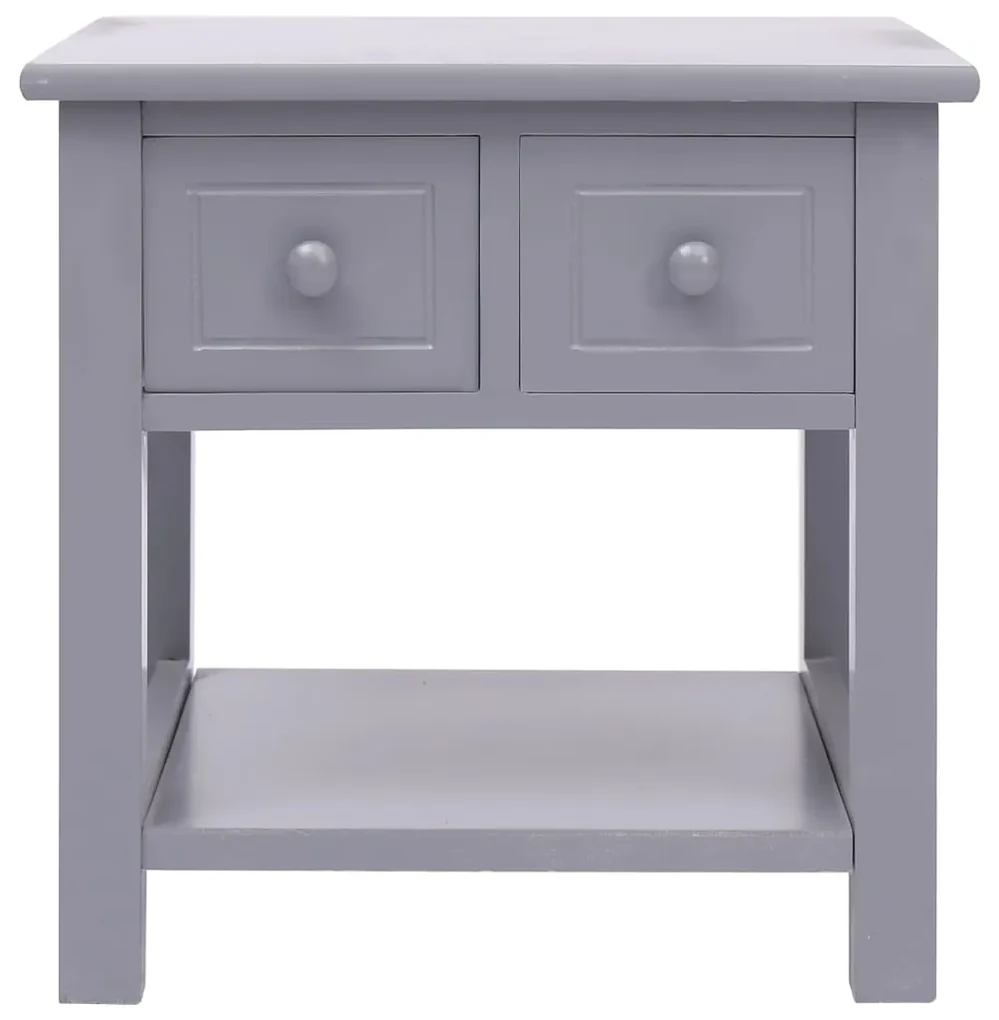 vidaXL Bijzettafel 40x40x40 cm paulowniahout grijs