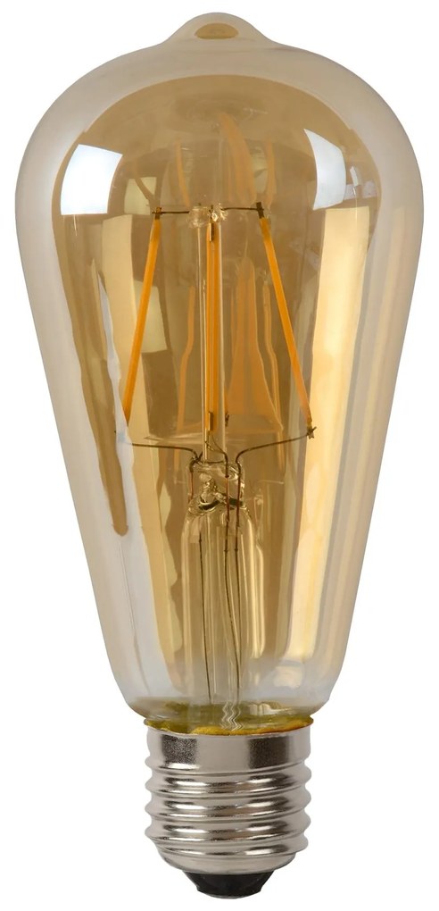 Lucide Bulb dimbare LED lamp 2700K E27 5W 6.4cm amber