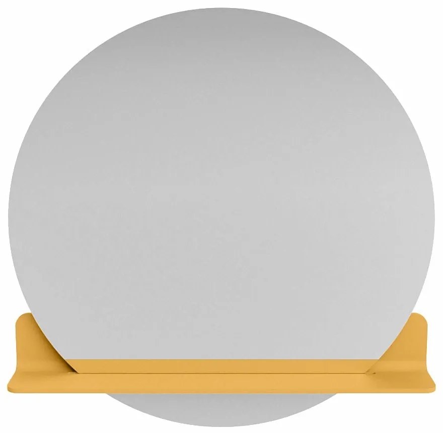 Mondiaz Spot spiegel rond Ø80cm met planchet ocher