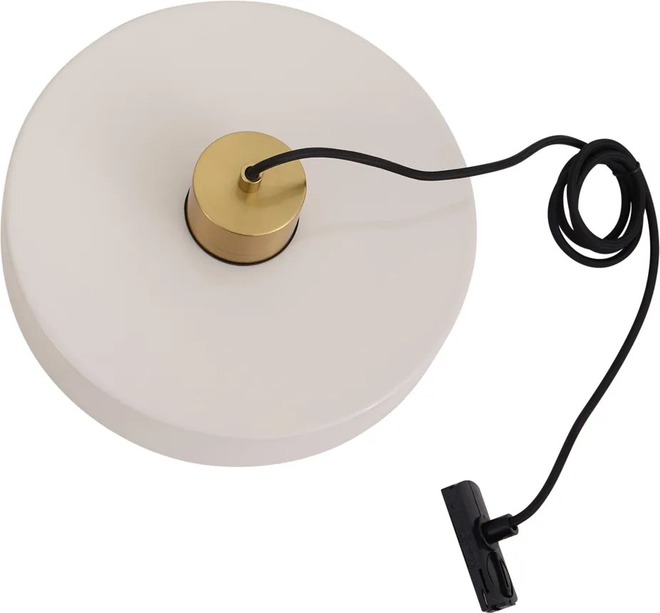 Retro hanglamp messing met wit voor railsysteem 1-fase - Iconic Jina
