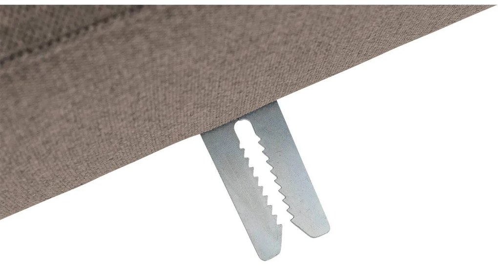 Goossens  Key West bruin, stof, 2,5-zits, modern design met ligelement rechts