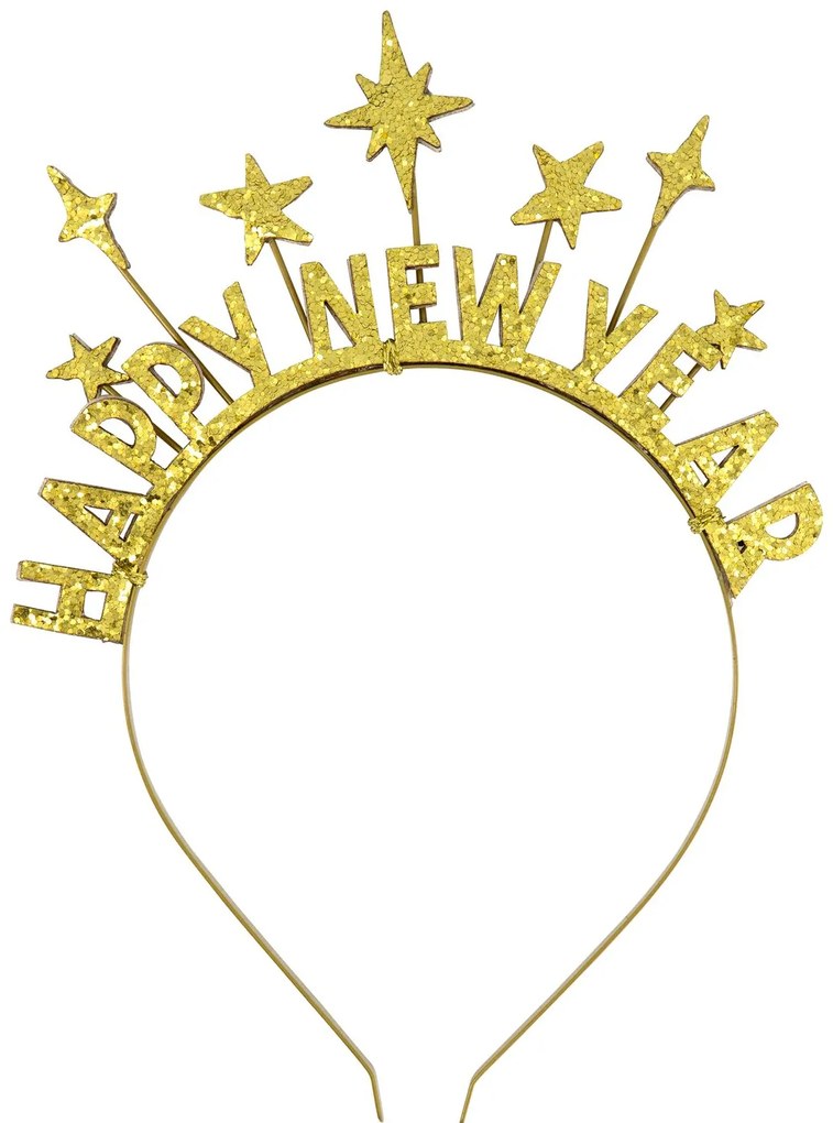 HEMA Diadeem Happy New Year Goud