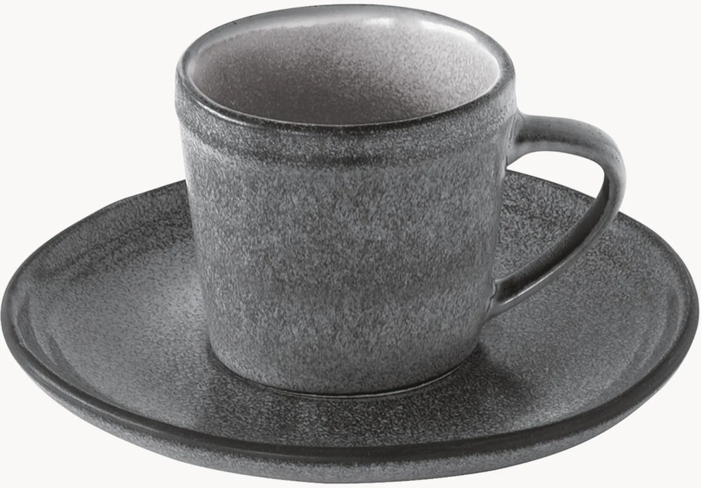 Kopjes & schoteltjes Essential van keramiek, 12-delig