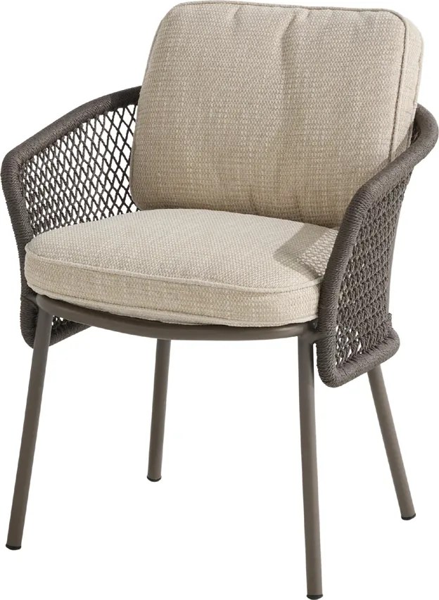 4 Seasons Outdoor Tobego tuinstoel Terre Tuinstoel bruin weerbestendig