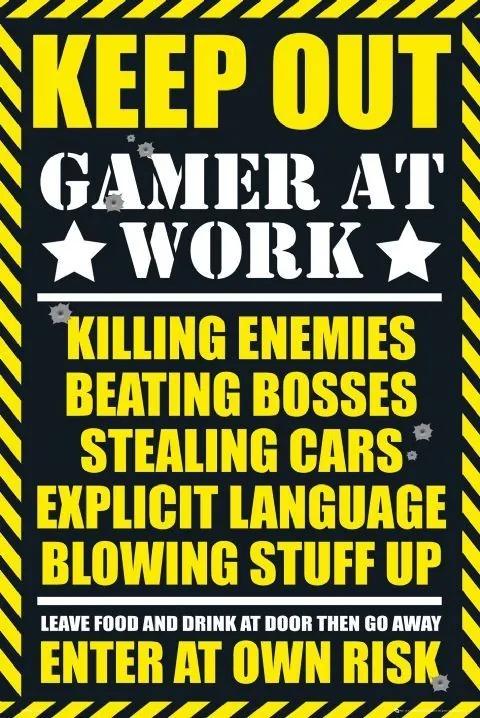 Poster Gaming - keep out, (61 x 91.5 cm)