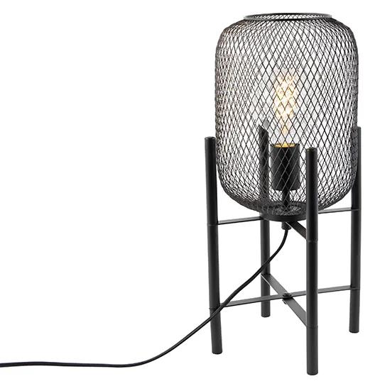 Moderne zwarte tafellamp - Bliss Mesh Modern E27 Draadlamp rond Binnenverlichting Lamp