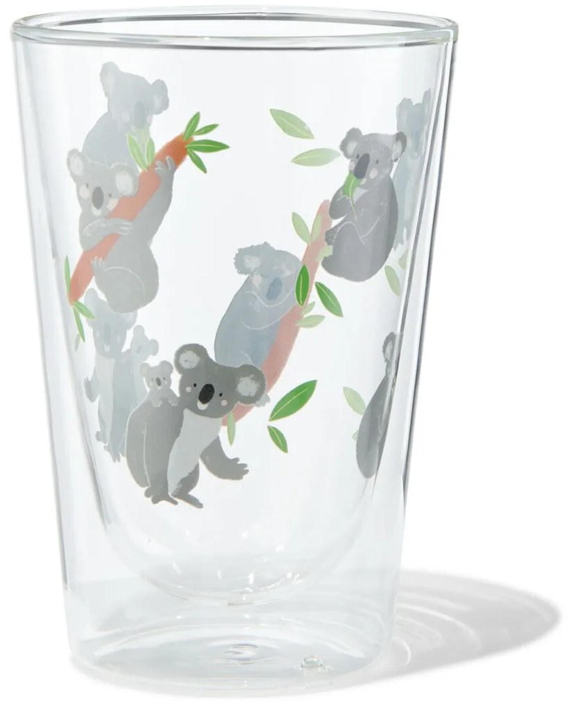 HEMA Dubbelwandig Glas Koala 350ml