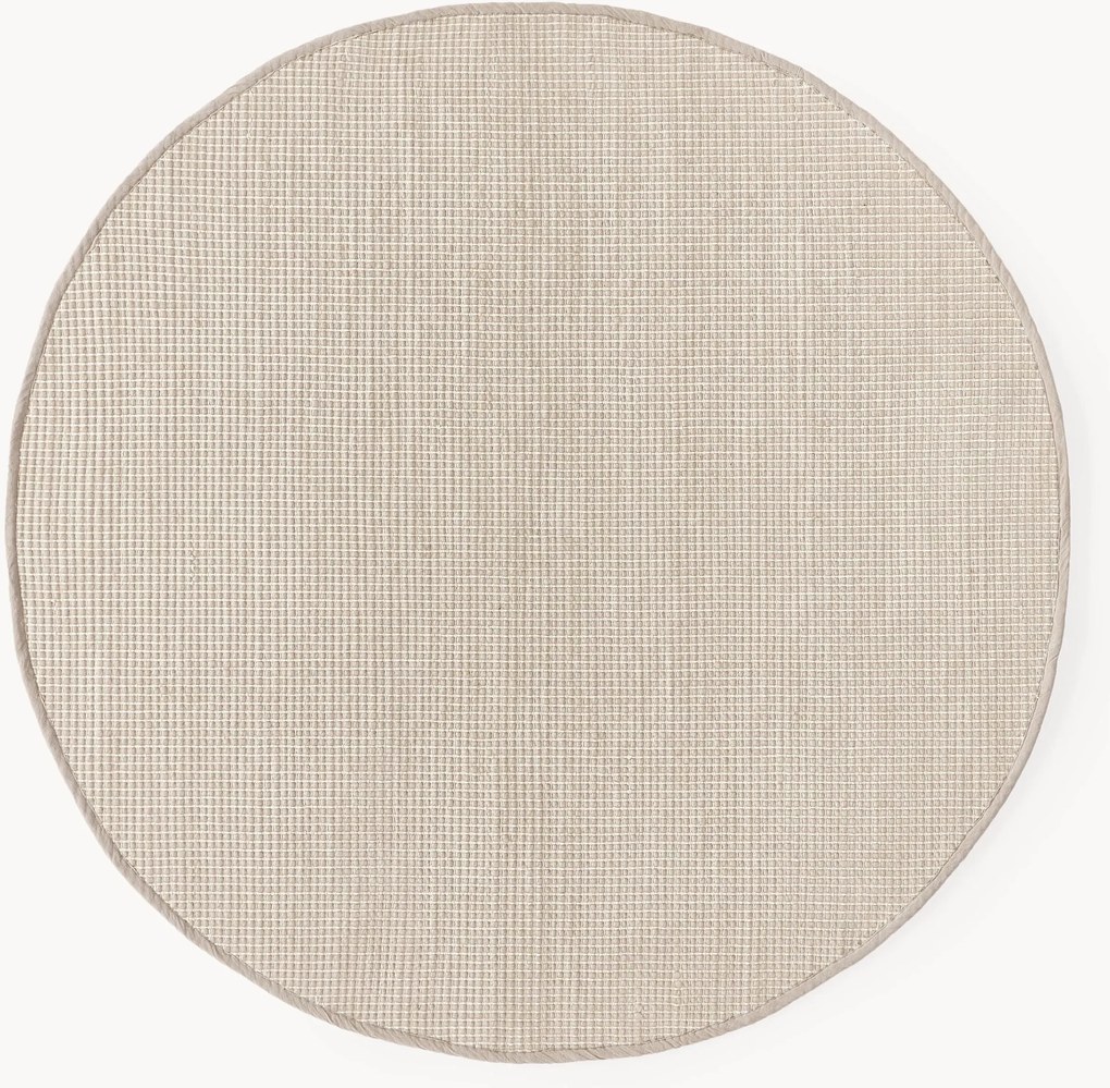 Rond wollen vloerkleed Amaro, handgeweven