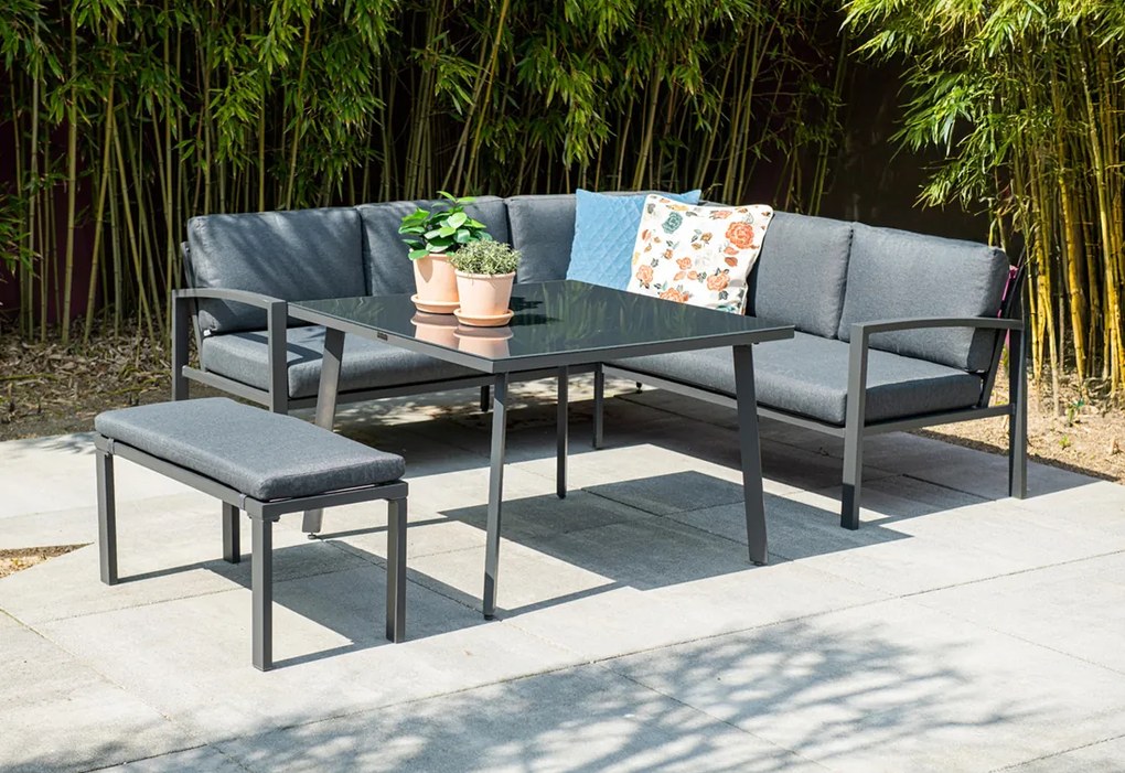 Wellington lounge dining set - Carbon black