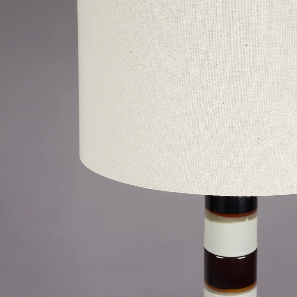 Retro Vloerlamp Met Witte Kap