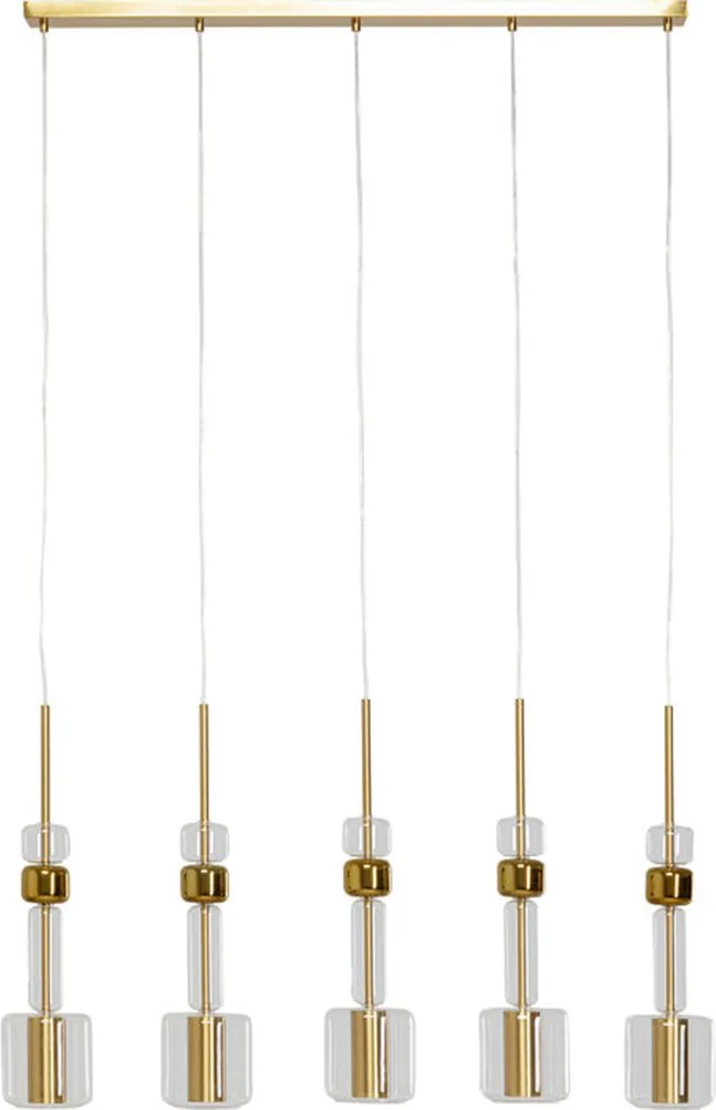 Hanglamp Goud En Glas 103 Cm