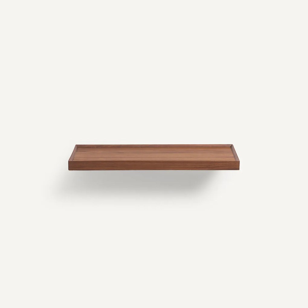 Wandplank in notenhout L60 cm, Tidder