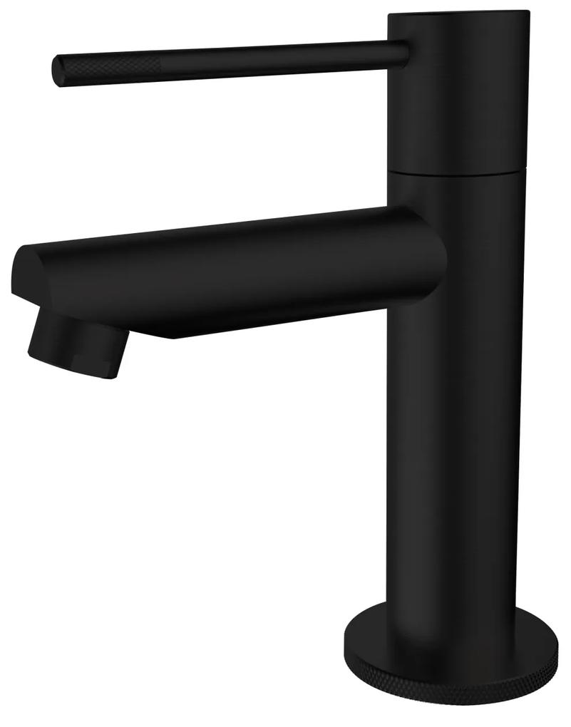 Toiletkraan Best Design Nero-Ribera Uitloop Recht 14 cm 1-hendel Mat Zwart