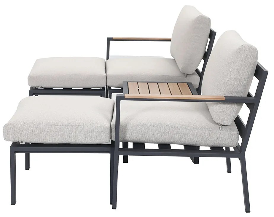 Garden Impressions Cinto balkon loungeset 5-delig - donker grijs