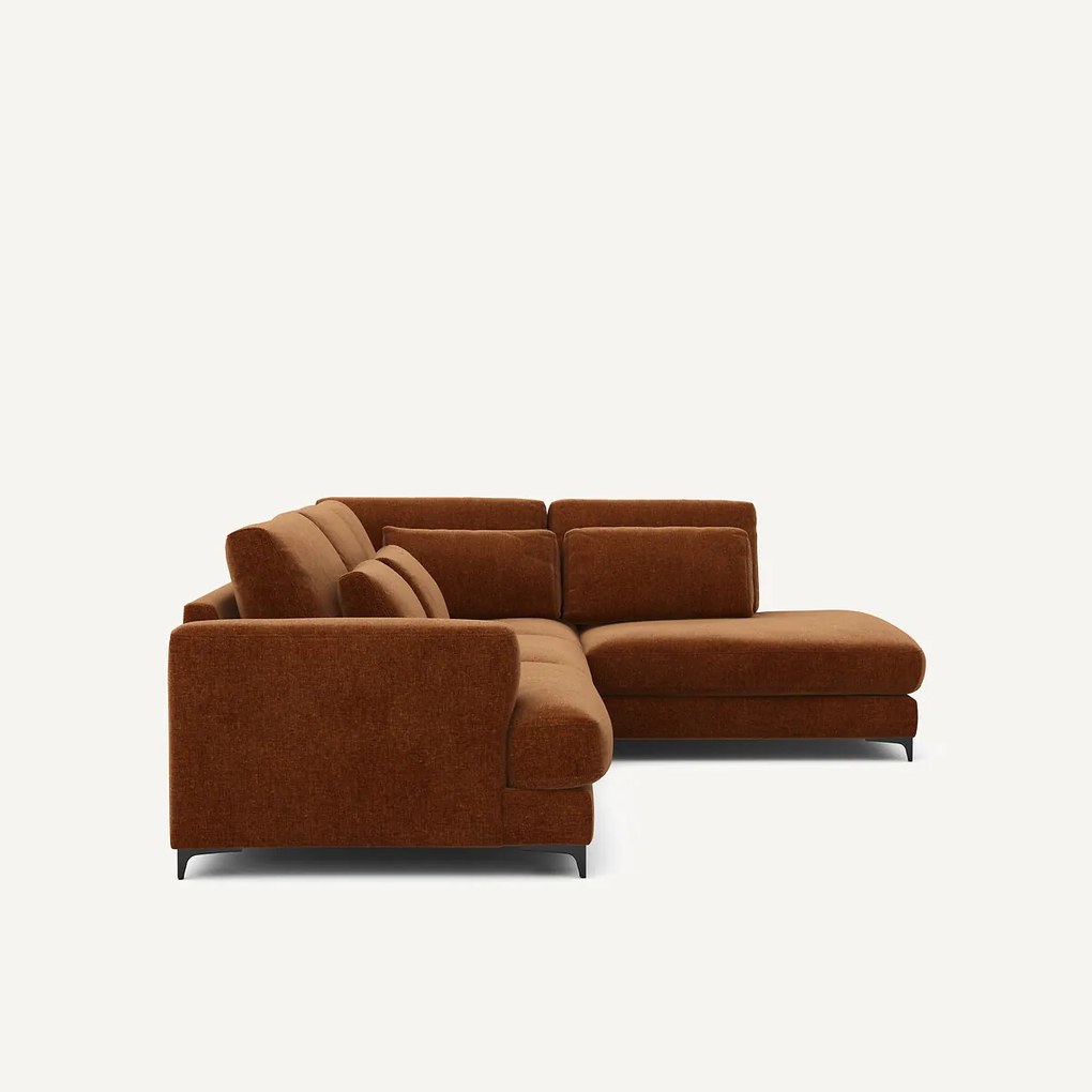 Omvormbare hoekbank rechts in chenille fluweel, Marsile