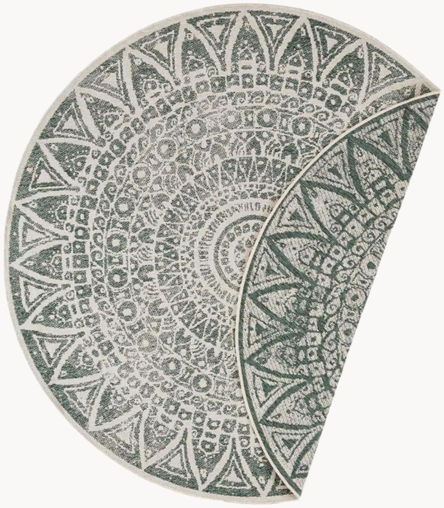 Rond in- & outdoor dubbelzijdig vloerkleed Lilja