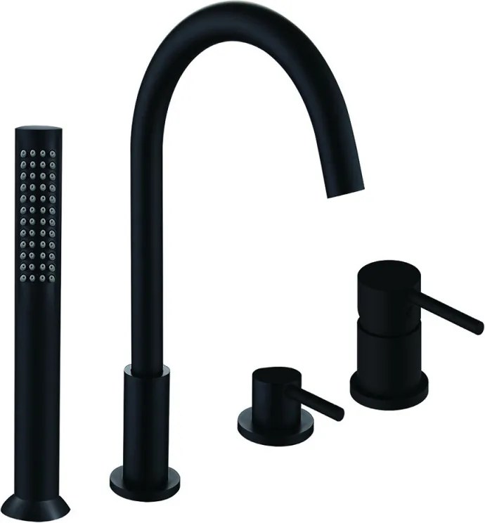 Mexen Alma badkraan, zwart - 75032-70