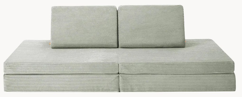 Handgemaakte modulaire corduroy speelbank voor kinderen Mila