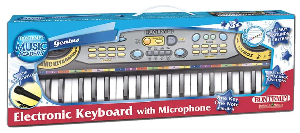 Bontempi Speelgoedkeyboard elektronisch met microfoon 37 toetsen