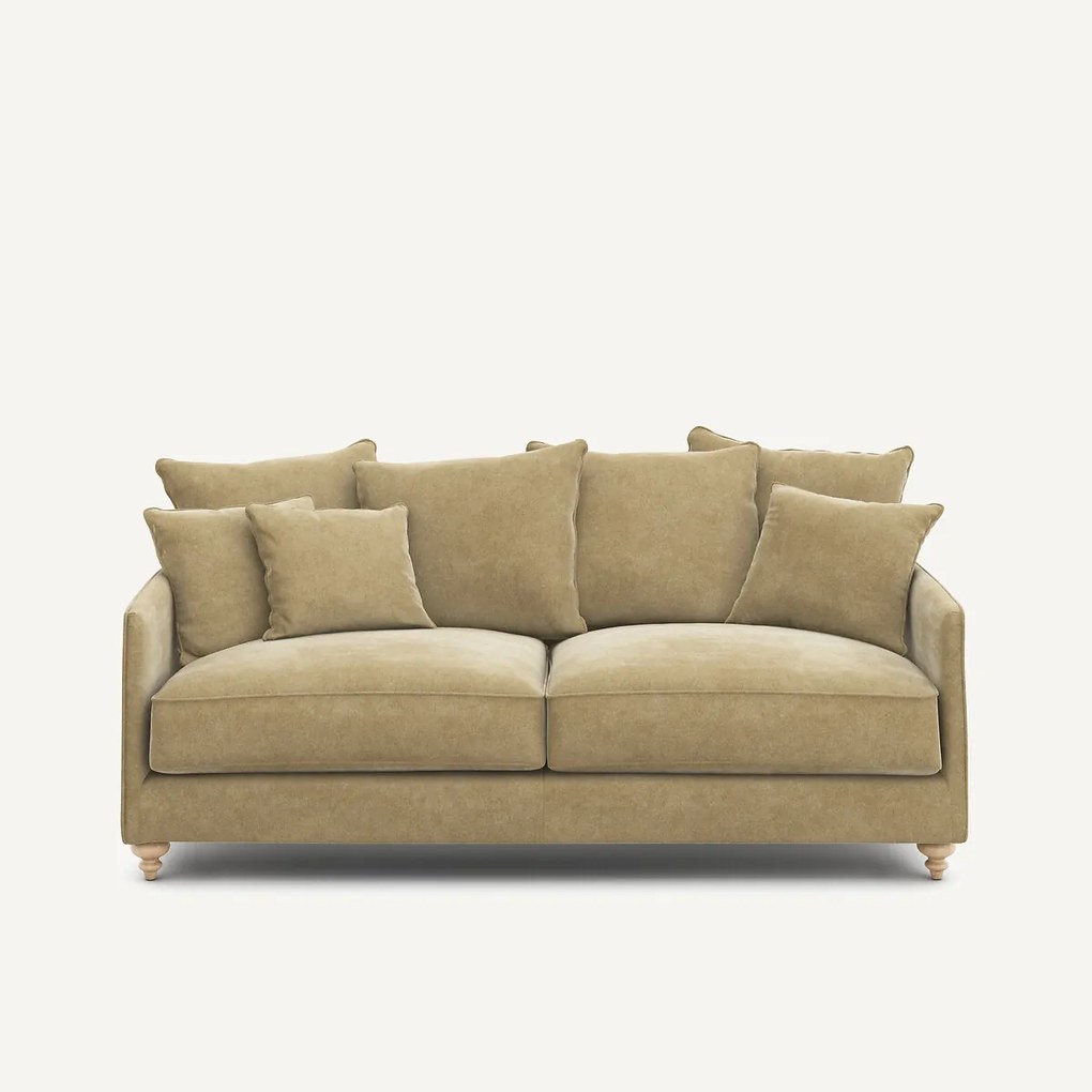 3-zits slaapbank in stonewashed fluweel, Lazare