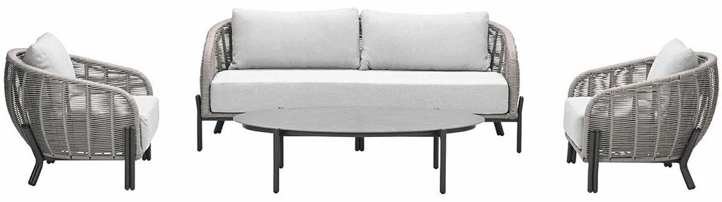 Garden Impressions Padula loungeset 4-delig - taupe