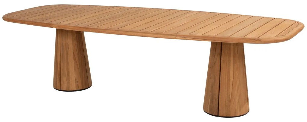 4 Seasons Outdoor Nora tuinset naturel teak met Capri tafel 280 x 110 cm SALE Tuinset beige weerbestendig