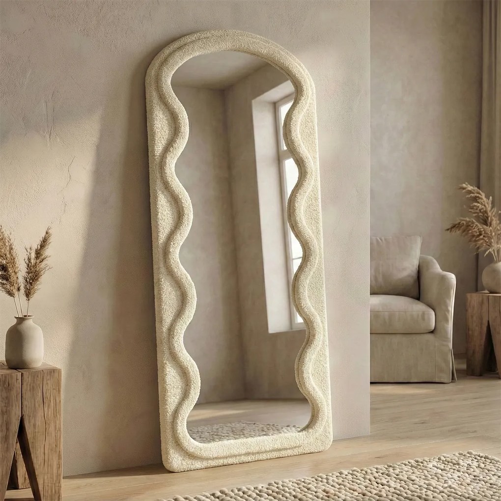 Teddy Spiegel Organische Vorm Creme - 70x170cm