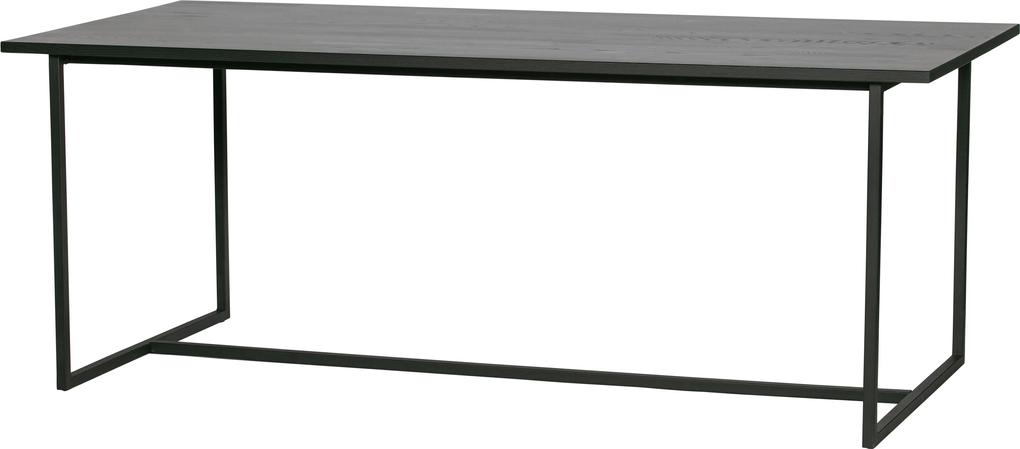 WOOOD Eettafel 'James' 200 x 90cm, kleur Zwart