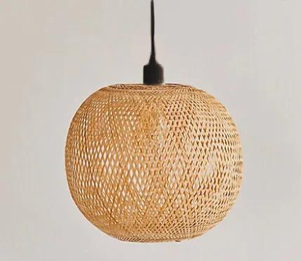 Bamboe Hanglamp, Handgemaakt, Naturel, ?43 cm