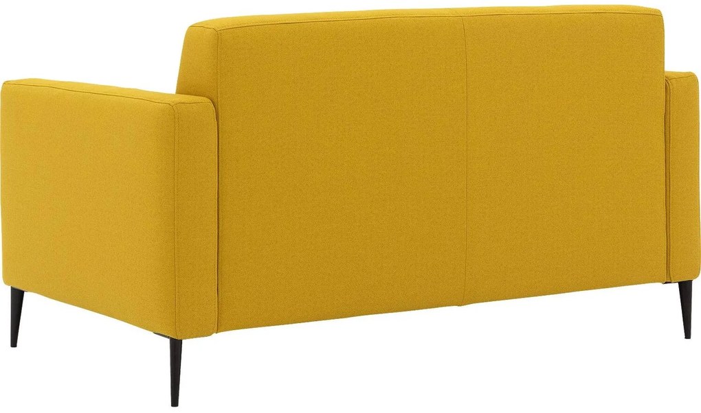 Goossens  Key West geel, stof, 2-zits, modern design