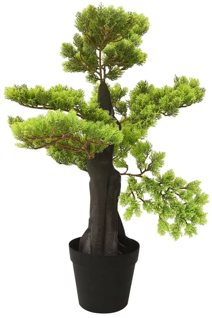 vidaXL Kunstplant met pot cipres bonsai 60 cm groen