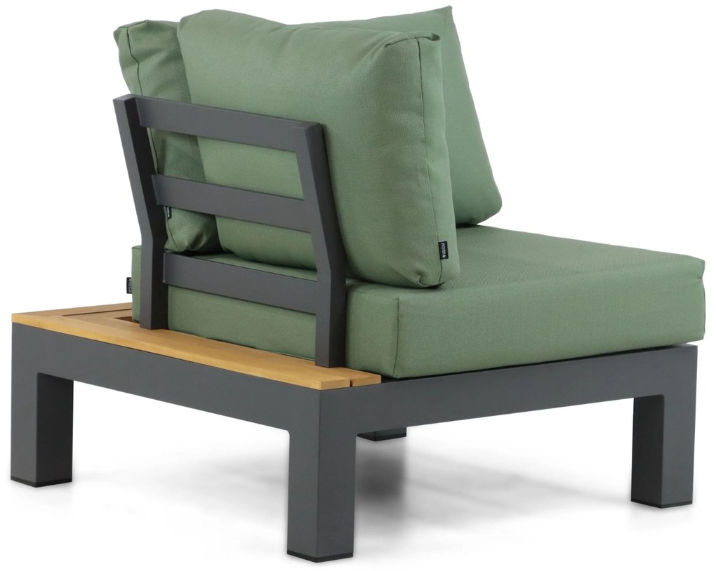 Loungeset 6 personen Aluminium/Teak Grijs Lifestyle Garden Furniture Vittoria