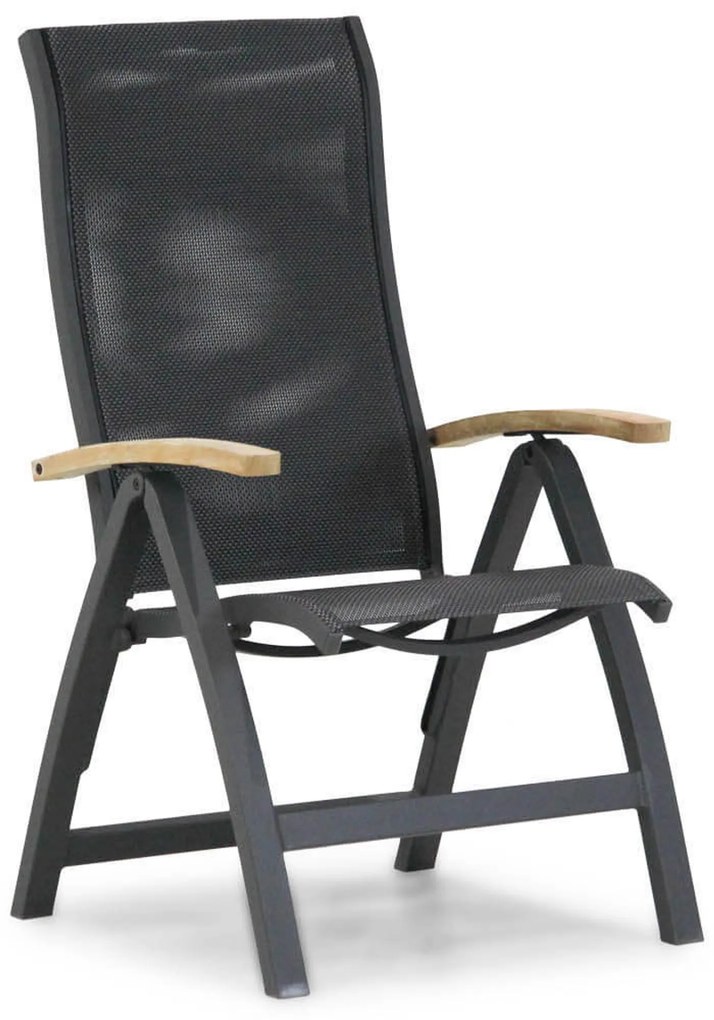 Presto Tarenta Standenstoel Met Teak Arm Aluminium Grijs