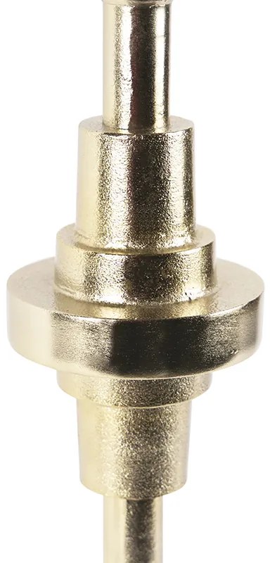 Art deco tafellamp goud met velours zwarte kap  40 cm - Diverso