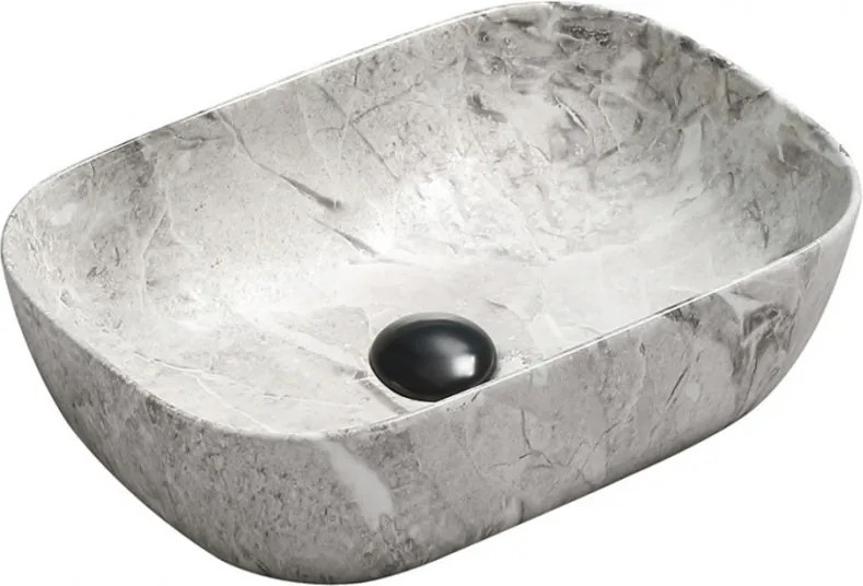 Mexen Rita opzetwastafel 45 x 32 cm, grijs steen - 21084598